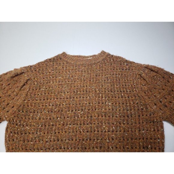 Universal Thread Womens Sweater Crew Neck Long Sleeve Open Knit Multicolor Sz M - Picture 2 of 10